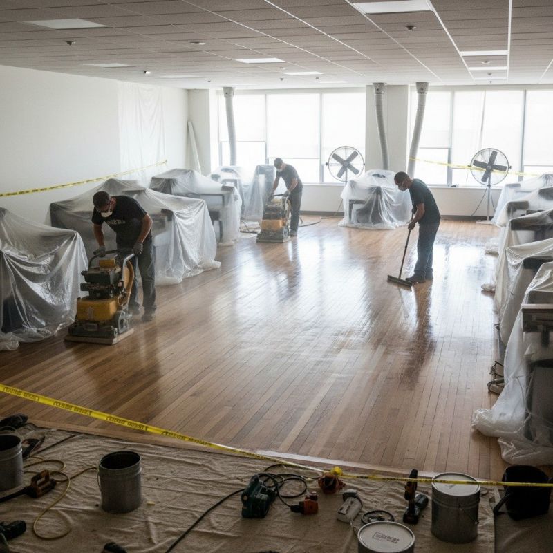 Local Concrete Floor Refinishing pros at work